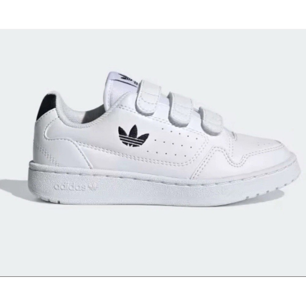 Adidas NY 90 Children Kids Boys Girls Athletic Sneaker White, Size 3 Hook & Loop